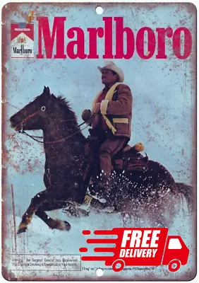 Marlboro Man Cowboy Tin Sign Vintage Wall Poster • $24.95