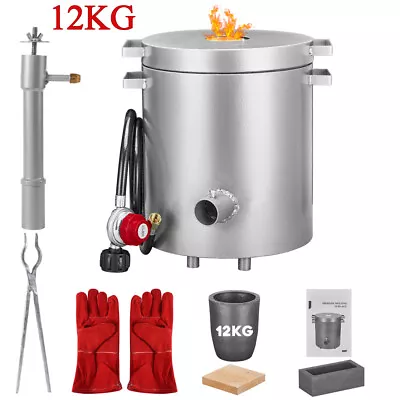 12KG Propane Gas Melting Furnace Foundry Kit Metal Copper Scrap Casting 2700℉ US • $129.70