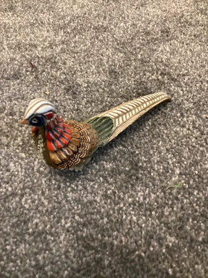 £10 • Buy Vintage Studio Pottery Glazed Peacock Ornament Marked Unusual VGC