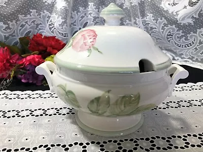 Villeroy & Boch  Florea  Pink And Green Floral Covered Vegetable Tureen 8 1/2  • $63.75