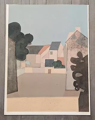 Modernist Cubist Landscape Lithograph Signed By André Minaux • $160