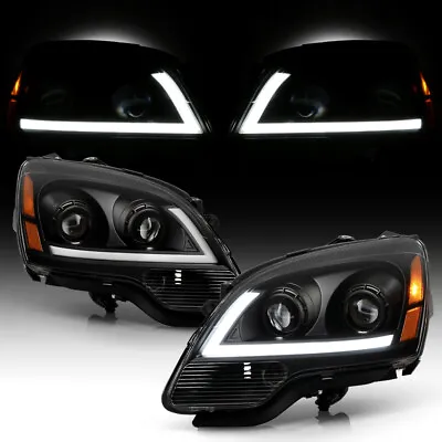 [LED TUBE]Black Dual Projector Head Lights Lamps Pair For 2007-2012 GMC Acadia • $251.99