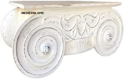 Medieval Epic Distressed Ionic Capital Decor Wooden Coffee Table • $899
