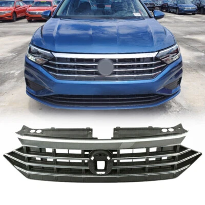 $79.49 • Buy Front Upper Bumper Grille W/Chrome Trim Fit 2019 2020 2021 Volkswagen VW Jetta