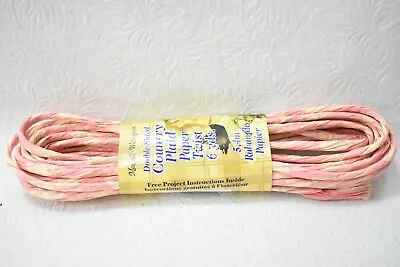 Twisted Paper Twist Ribbon Pink Country Plaid Craft 6 Yards New  • $6.99