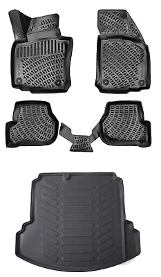 Floor Mats + Cargo Trunk Liner Fits Volkswagen Jetta 2005-2010 3D Waterproof SET • $139.90