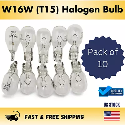 W16W / T15 (921 912) Clear Halogen Miniature Bulb Pack (10 Bulbs) • $6.99