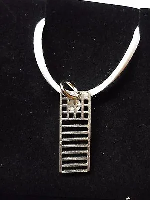£7.99 • Buy Mackintosh Chair Back Fine English Pewter On 18  White Cord Necklace Codew19