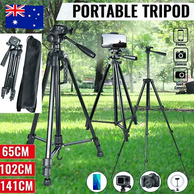 $34.99 • Buy Professional Camera Tripod Stand Mount Remote + Phone Holder For IPhone Samsung