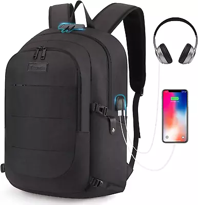 Travel Laptop Backpack Water Resistant Anti-Theft Bag With USB Charging Port And • $34.34