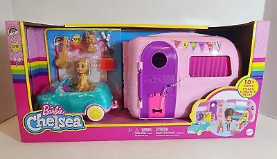 2018 Barbie Club Chelsea Camper & Car Doll Set 10+ Pieces Ages 3+ Mattel • $53.23