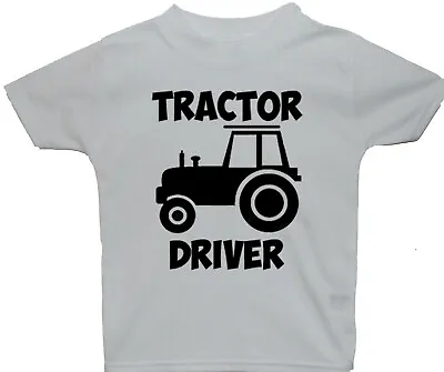 £9.49 • Buy Tractor Driver Baby Children's T-Shirt Top 0-3M To 5-6Yrs Boy Girl Farmer Gift