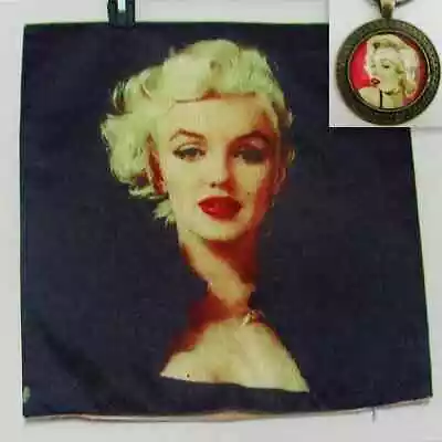 Marilyn Monroe Throw Pillow Cover + Glass & Brass Pendant • $18.90