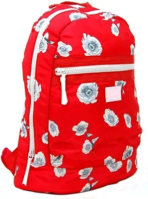 Jack Wills Polyester Backpack Rucksack Bag Heverhill Red Floral Flower Design • £35