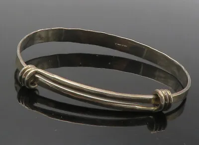 ED LEVIN 925 Sterling Silver - Vintage Bypass Style Bangle Bracelet - BT5626 • $249.99