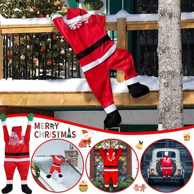 $13.99 • Buy Christmas Hanging Santa Claus Decoration Yard Climbing Xmas Party Indoor Outdoor