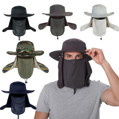 £9.41 • Buy Mens Sun Hat Bucket Cargo Safari Bush Boonie Summer Fishing Cap Wide Brim Fedora