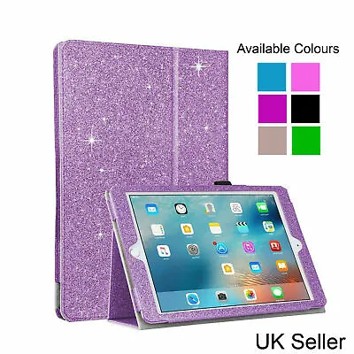 Glitter Magnetic Leather Bling Smart Case Wallet Stand Cover For IPad 9.7  Air  • £6.99