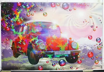 Trip 1 Volkswagen Beetle Psychedelic Rare Poster  24.25  X 36.50  NOS (b357) • $22.99