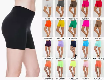 Womens Hot Pants Plain Stretchy Yoga Fitness Dance Club Wear Summer Mini Shorts • £5.95