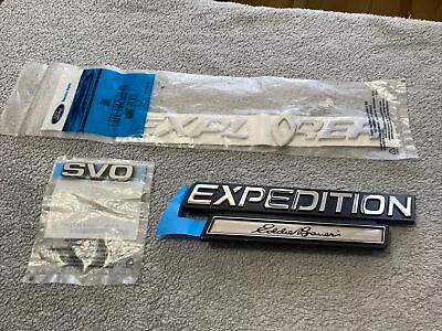 Lot Of 3 VTG Genuine Ford Emblem Name Plate SVO Explorer Expedition Eddie Bauer • $19.99