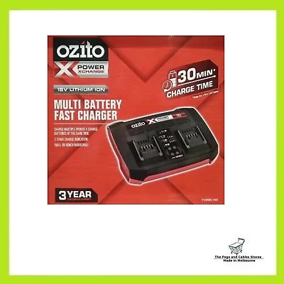 Ozito Power X Change 18V Multi Dual Port Battery Fast Charger Charge Indicator • $59