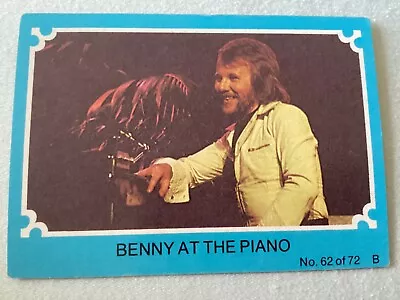 1976 SCANLENS ABBA TRADING CARD No.62 COLOUR BACK NEAR MINT • $7
