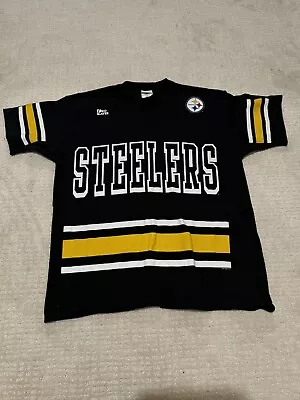 Vintage Pittsburgh Steelers TShirt 1996 Pro Player Mens AOP XL Single Stitch 90s • $49.99