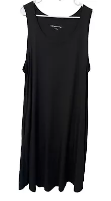 Soft Surroundings Black Sleeveless Cotton Modal Jersey A-Line Tank Dress Size 1X • $29.99