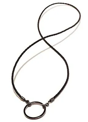 LA LOOP Black Braided Leather W/ Gunmetal Silver LA LOOP Eyeglasses Leash 587BLG • $84.95