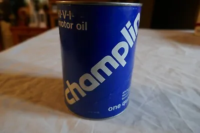 Vintage Empty Quart Oil Can Champlin Blue Only 1 On EBay! Lot 23-79-D-CH • $14.99