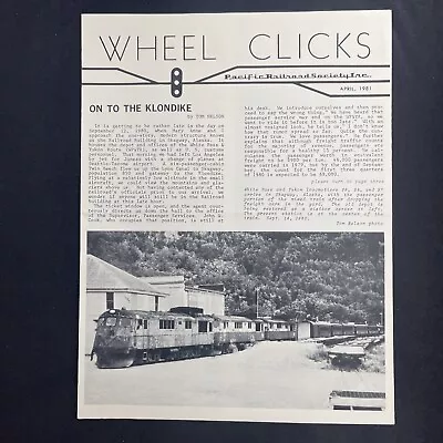 Wheel Clicks Pacific Railroad Society Monthly Newsletter Journal 1981 April Vtg • $12.99