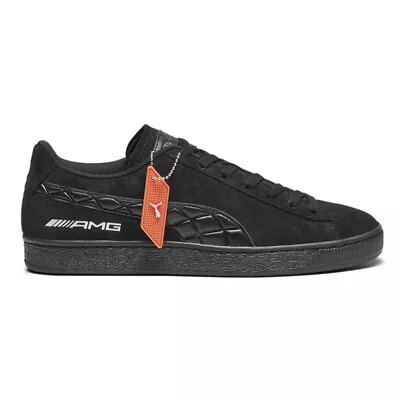 Puma MercedesAmg Suede Lace Up  Mens Black Sneakers Casual Shoes 30792002 • $64.99