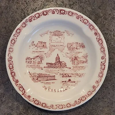 Vintage Kansas State Collectible Ashtray By Vernon Kilns USA • $14.99