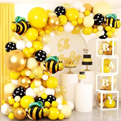 Yellow Balloon Arch Kit Wedding Gender Reveal Bee Birthday Party Decorations • £13.19