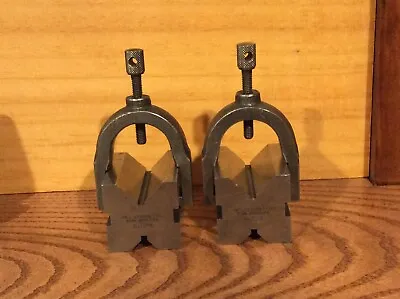 $40 • Buy Set Of 2, The L.S. Starrett Co. No. 278 V Block Clamps, Matching Machinist Tool