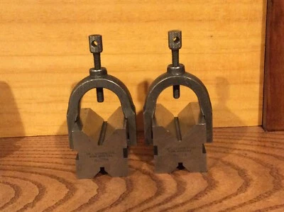 $40 • Buy Set Of 2, The L.S. Starrett Co. No. 278 V Block Clamps, Matching Machinist Tool