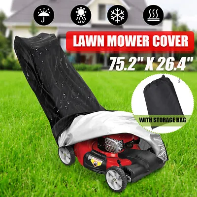 $22.94 • Buy Universal Waterproof UV Lawn Mower Cover Heavy Duty Push 210D Oxford Rain Garden
