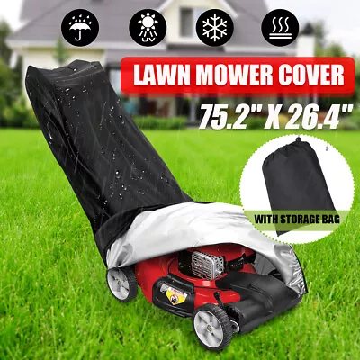 $22.94 • Buy Universal Waterproof UV Lawn Mower Cover Heavy Duty Push 210D Oxford Rain Garden