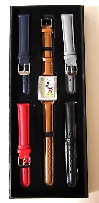 Disney Mickey Mouse  Wrist Watch Set Five Bands Accutime Watch Corp. Mint • $29.95