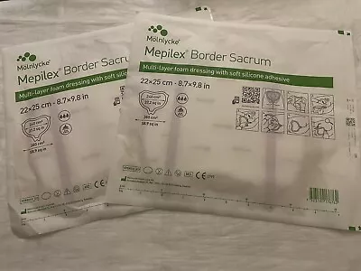 Mepilex Border Sacrum Silicone Foam Dressing - 8.7x9.8 (22 X 25cm) **Lot Of 2** • $22.98