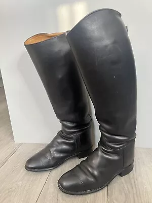 £20 • Buy HAWKINS Royale Ladies Tall Black Leather Vintage Riding Boots Size 5