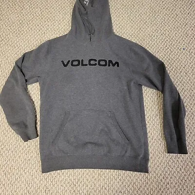 Volcom Gray Mens Hoodie With Name Across The Chest Size Large • $25