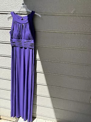 SANGRIA Sleeveless Keyhole Maxi Gown Dress Purple Size 8 • $14.99