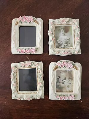 Lot Of Mini Magnet Frames 3D Resin Picture Frame Floral Victorian Fridge Set • $19.99