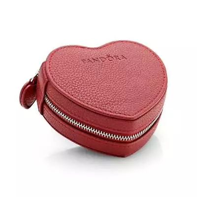 $39 • Buy Authentic Pandora RED Heart-shaped Jewellery Box Case Limited Edition Cute.