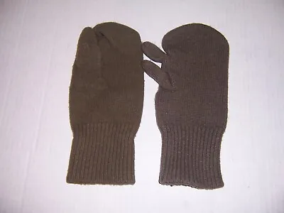1 PAIR MEDIUM Military Shooters Gloves WOOL INSERTS Cold Weather Trigger Finger • $4.75
