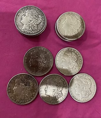 One Lot Of 5 Circulated 1921 Morgan Silver Dollars Not Cull (3 Lots Available) • $150