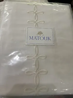 $215 Matouk Italy New 500TC Standard Sham 100% Percale Gordian Knot OFF WHITE • $65
