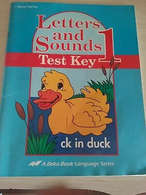 Letters & Sounds 1 Test Key (A Beka 1995 Paperback Used) • $2